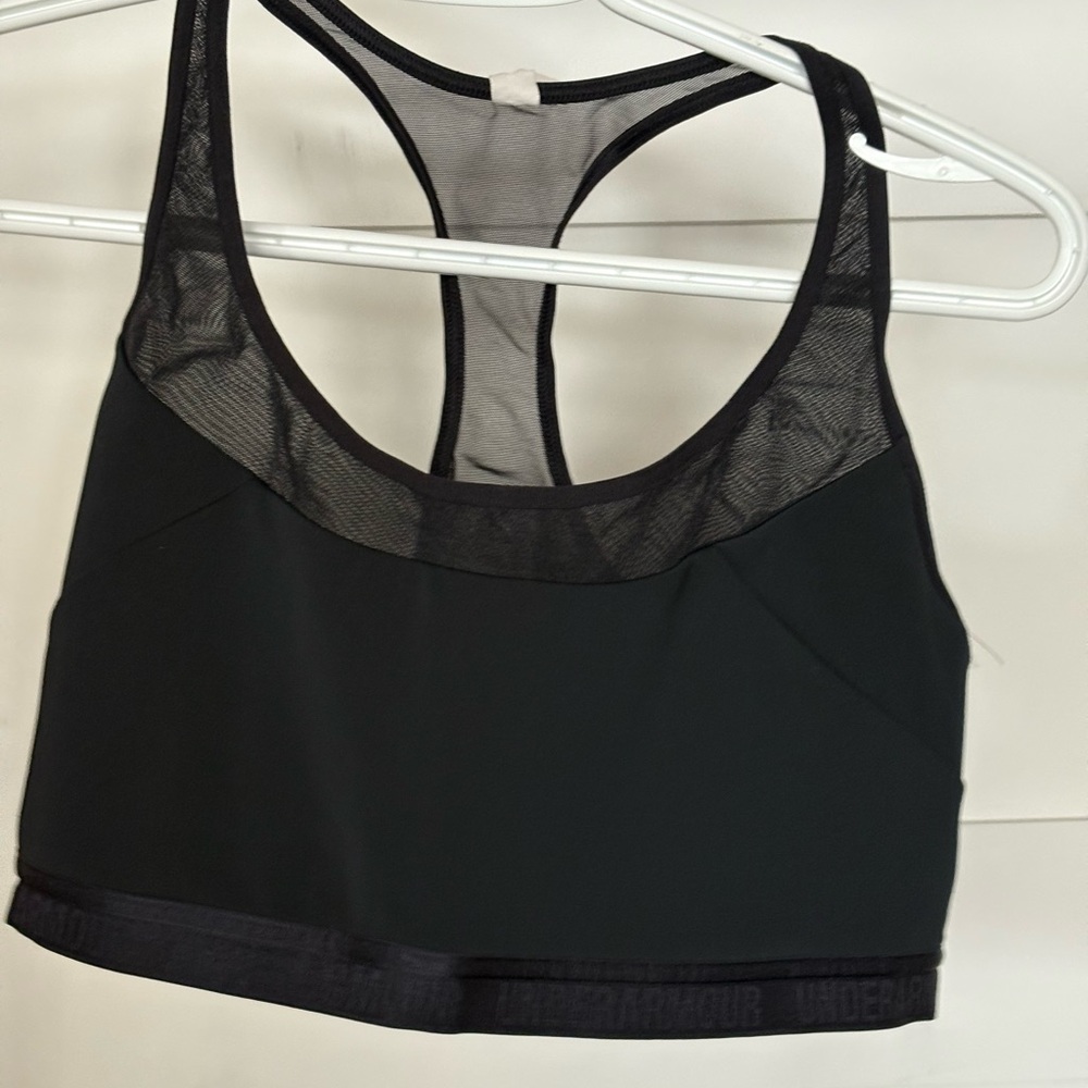 Under Armour Black Sports Bra with Mesh Detail